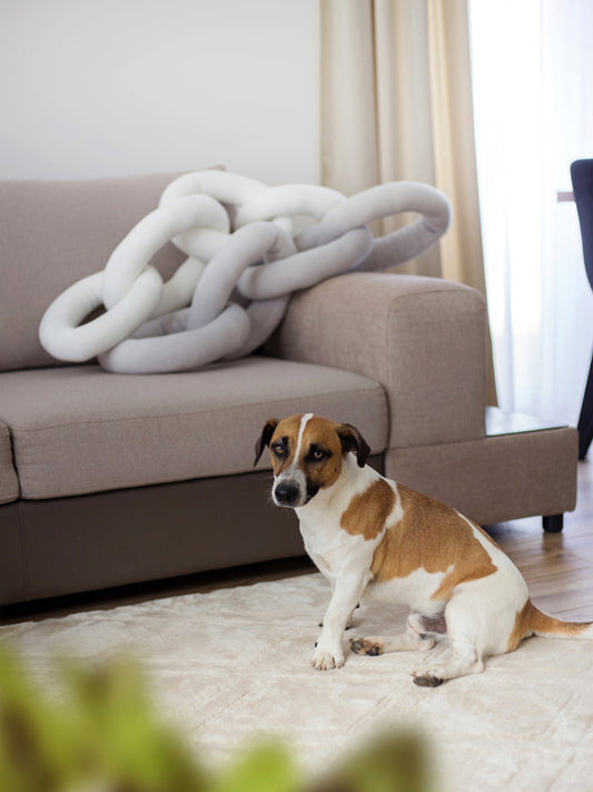 Chain Pillow Jasnoszary