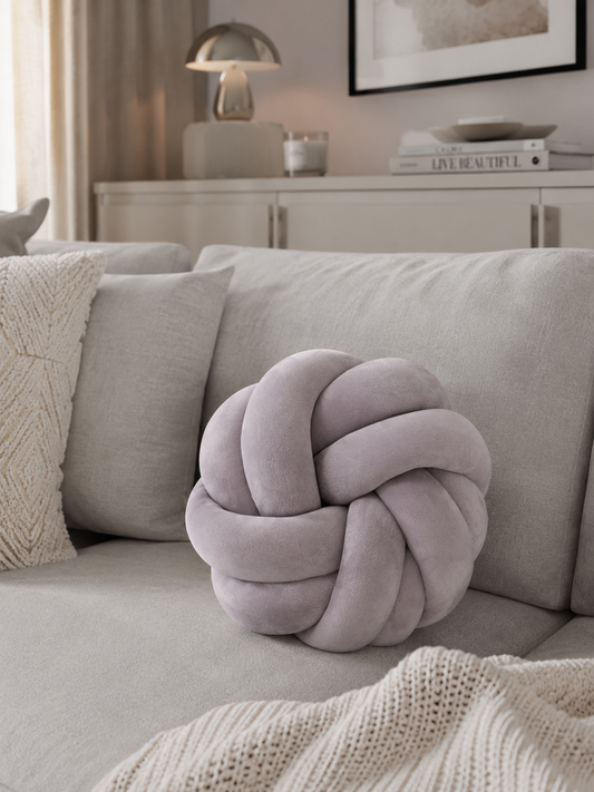 Poduszka Knot Pillow Ciemnoszara