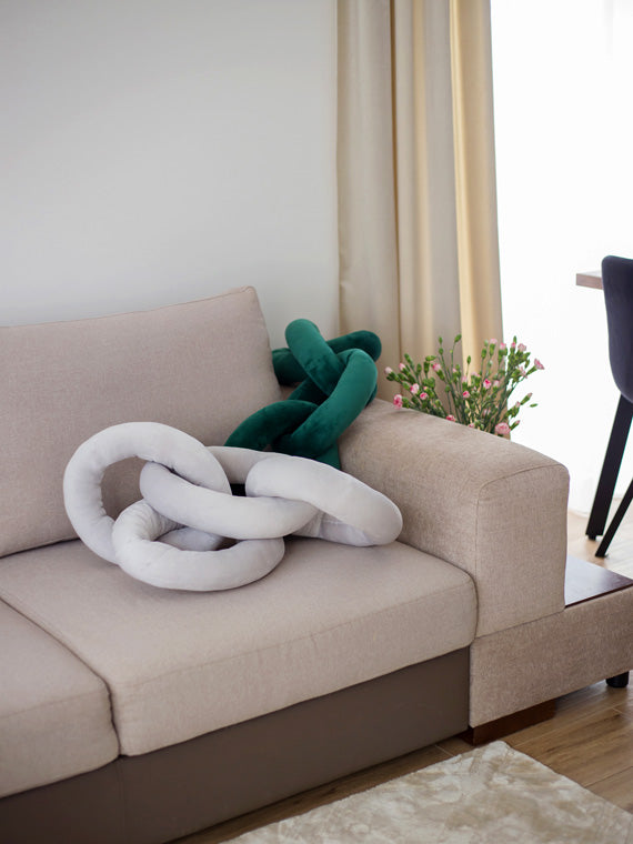 Chain Pillow Jasnoszary