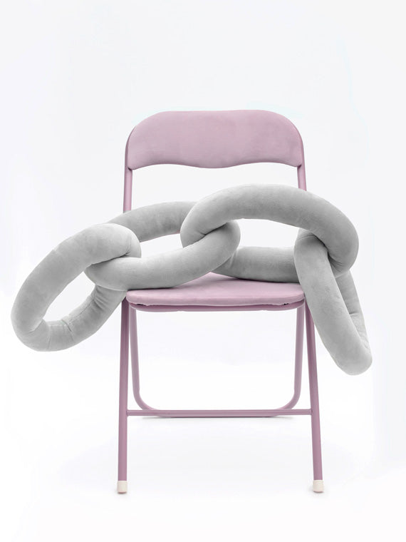 Chain Pillow Jasnoszary