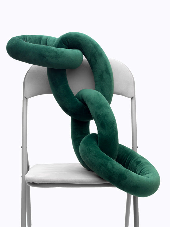 Chain Pillow Butelkowa Zieleń