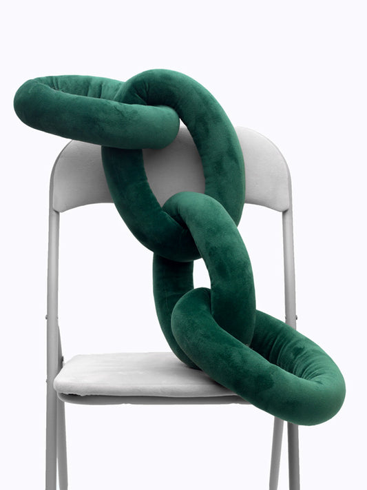 Chain Pillow Butelkowa Zieleń