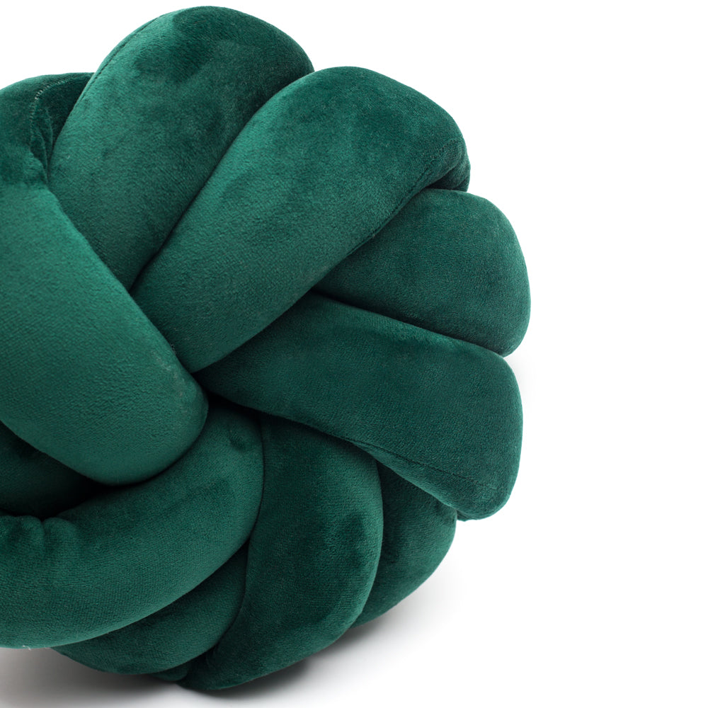 Poduszka Knot Pillow Butelkowa Zieleń