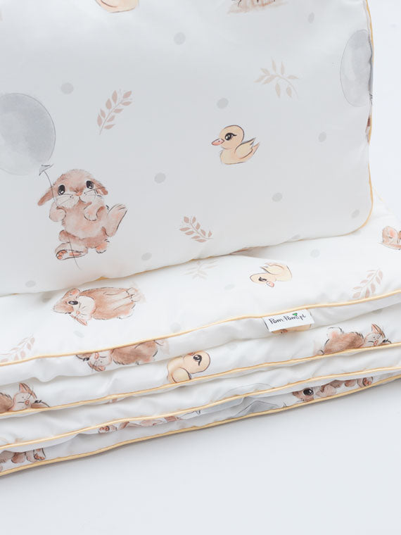 Komplet pościeli bawełnianej Bunny & Ducky