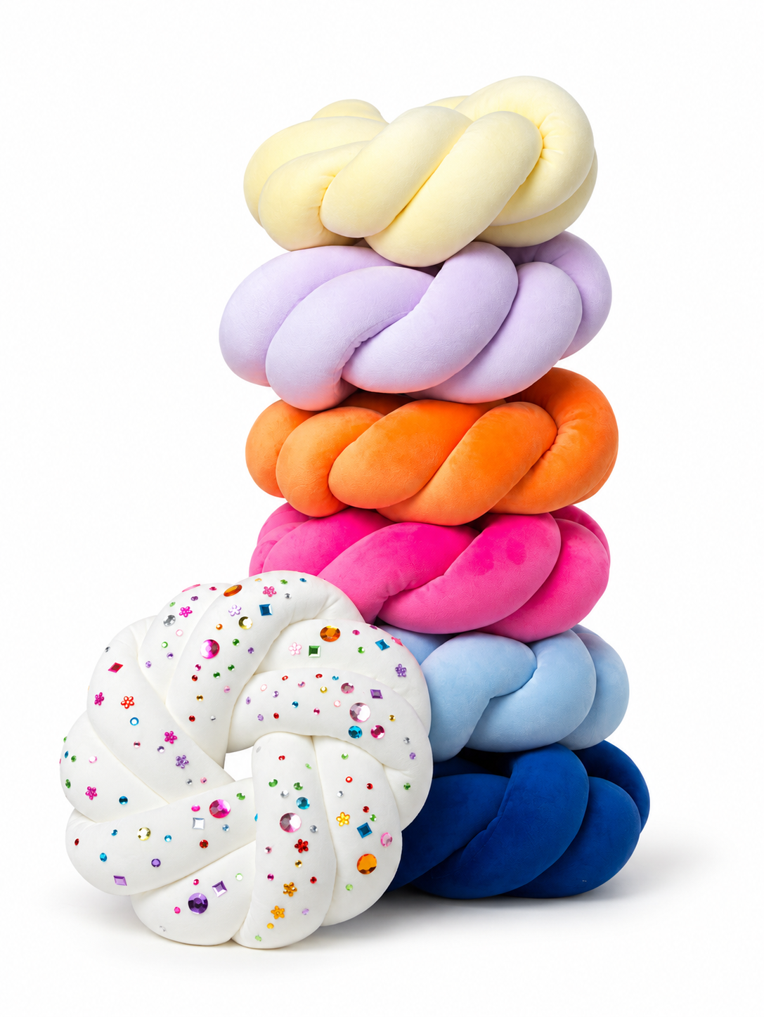 Poduszka Knot Pillow liliowa (fioletowa)