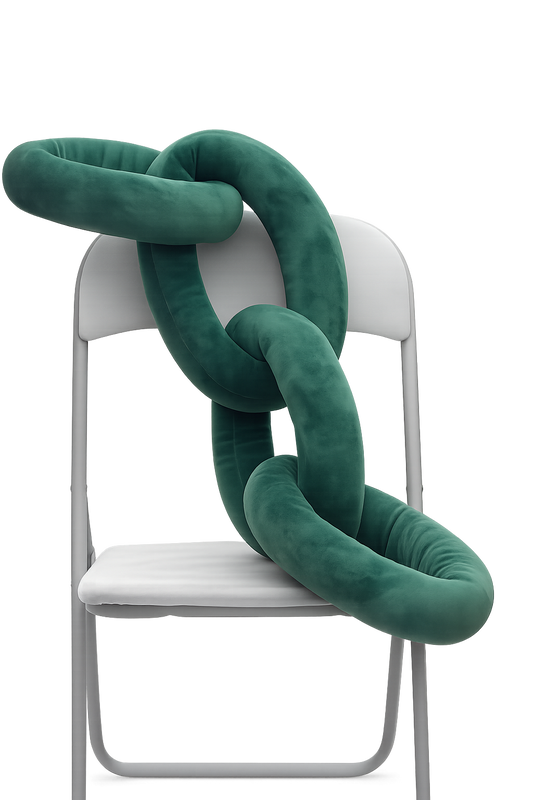 Chain Pillow Butelkowa Zieleń