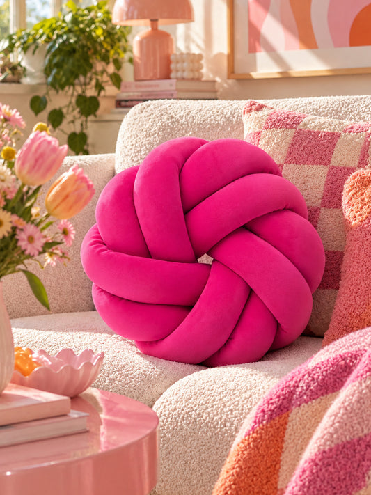Poduszka Knot Pillow fuksja