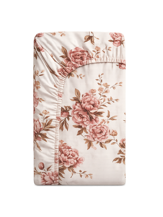 Prześcieradło z gumką Vintage Peonies