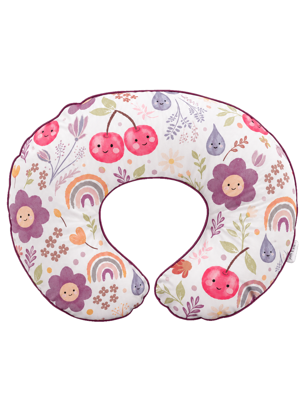 Poduszka rogal do karmienia Cherries