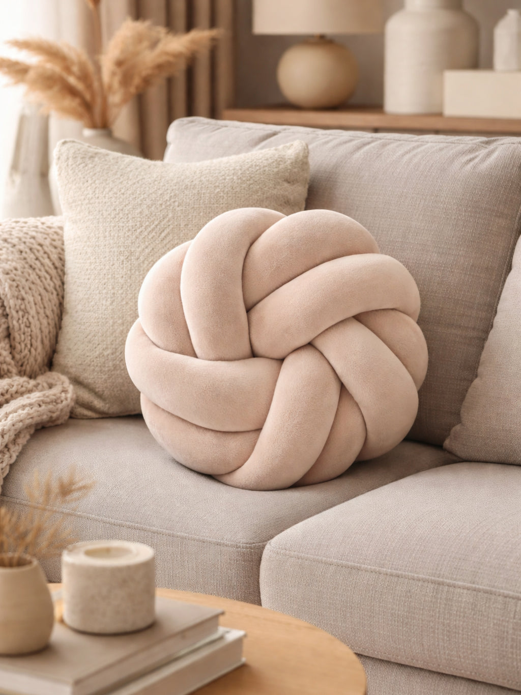 Poduszka Knot Pillow Beżowa