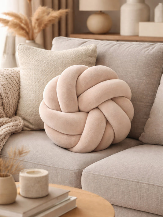 Poduszka Knot Pillow Beżowa