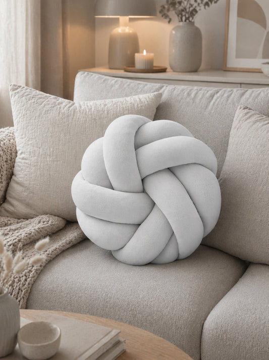 Poduszka Knot Pillow Jasnoszara