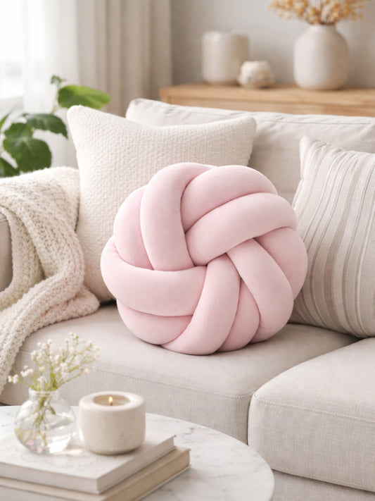 Poduszka Knot Pillow Różowa