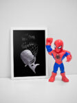 Błyszczący Plakat Spiderman Czarny